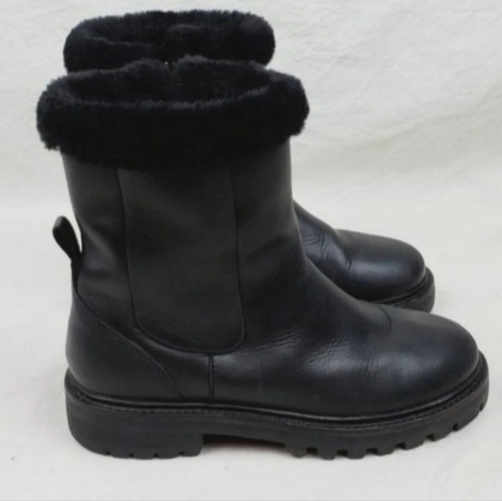 Zara fur top winter boots Size 34